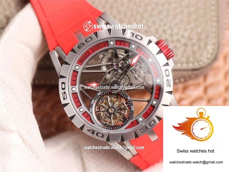 JB Factory Roger Dubuis Excalibur Spider Carbon Skeleton Flying Tourbillon RDDBEX0572 Transparent Version 3