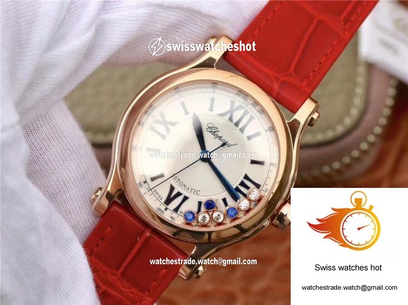Chopard Happy Sport 36MM Automatic Rose Gold Diamonds YF Factory 274808-5001 Rad 3