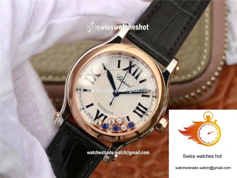Chopard Happy Sport 36MM Automatic Rose Gold Diamonds YF Factory 274808-5001 3