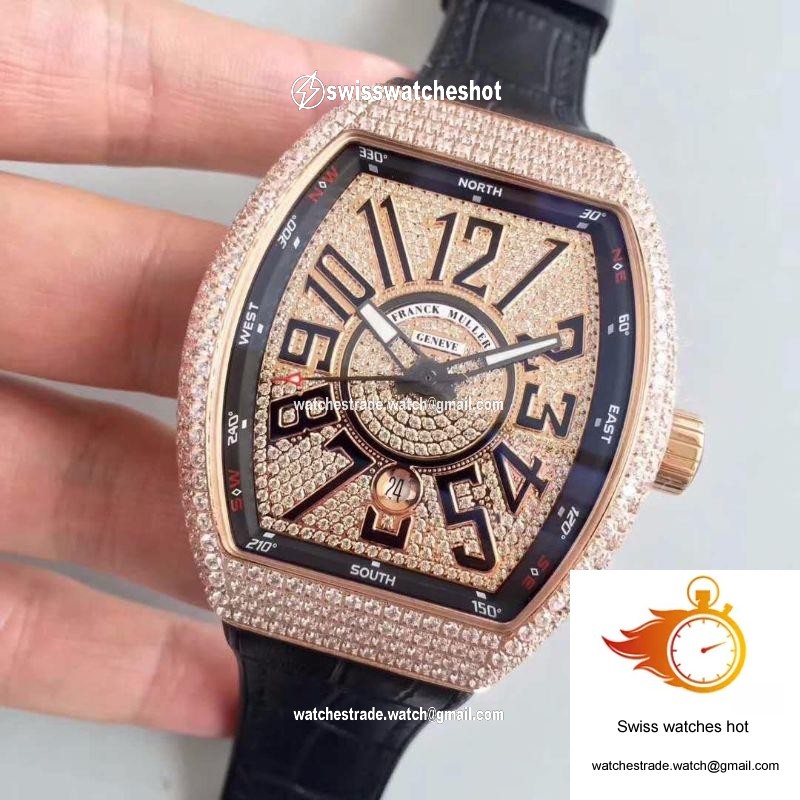 Franck Muller 8880 SC DT Rose Gold Diamond Dial 3