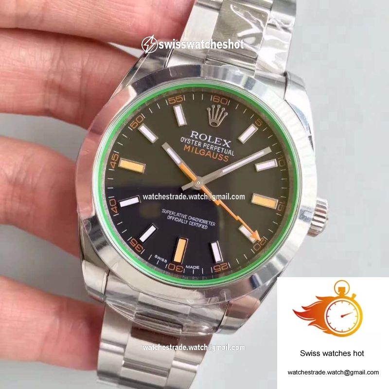 Rolex Milgauss 116400GV AR Factory Black Dial 3