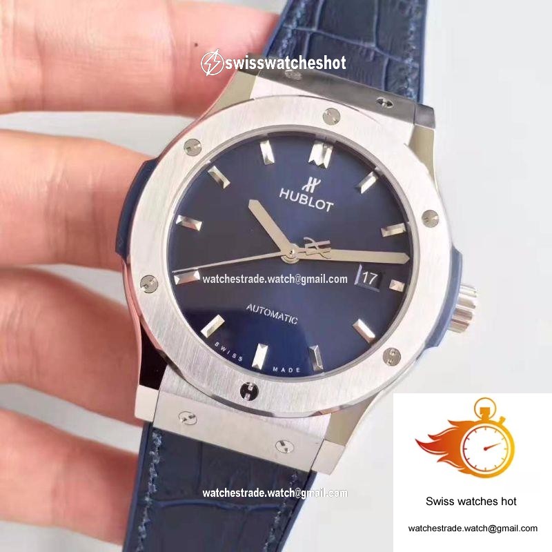 Hublot Classic Fusion Titanium Blue 511.NX.7170.LR JJ Factory Blue Dial 3