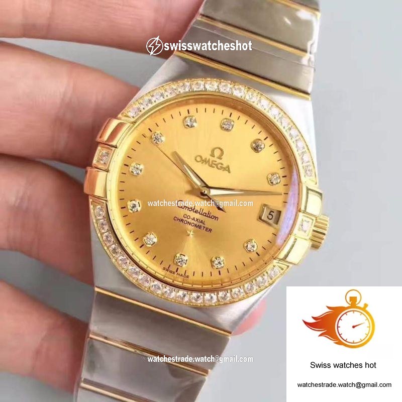 Omega Constellation 123.55.38.21.58.001 38MM 3S Factory Gold Dial 3