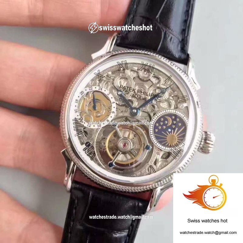 Patek Philippe Tourbillon Moonphase Silver Dial 3