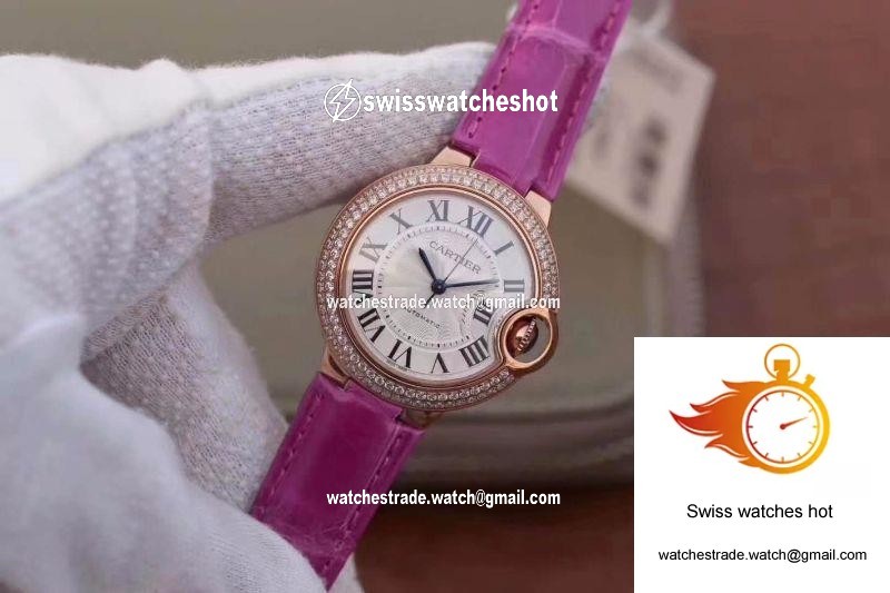 Cartier Ballon Bleu 36MM Rose Gold V9 Factory Silver Dial 3