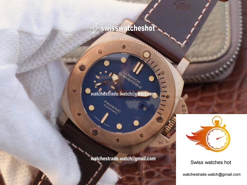 Panerai Luminor Submersible 1950 3 Days Automatic Bronzo PAM671 VS Factory V2 Blue Dial 3