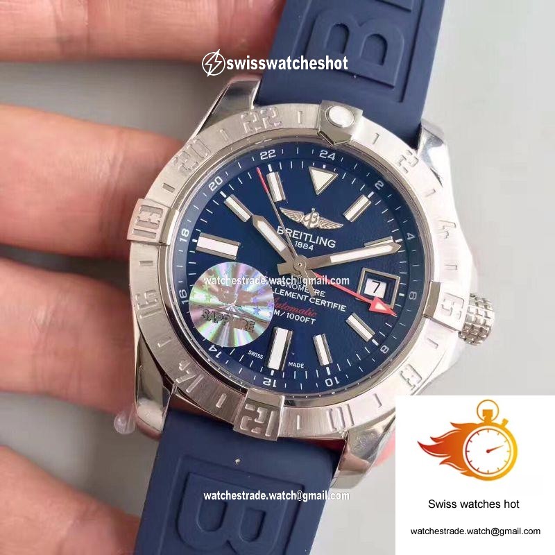 Breitling Avenger II GMT A3239011/BC35/170A GF Factory Blue Dial 3