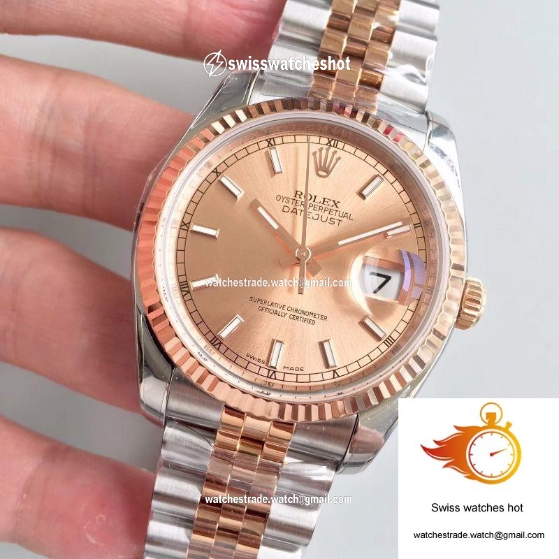 Rolex Datejust 116234 36mm AR Factory Rose Gold Dial 3