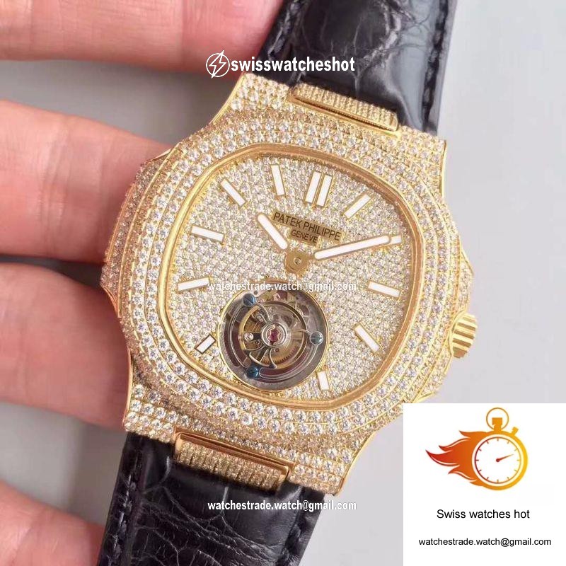 Patek Philippe Nautilus Jumbo 5711 Diamond Dial Tourbillon R8 Factory 3