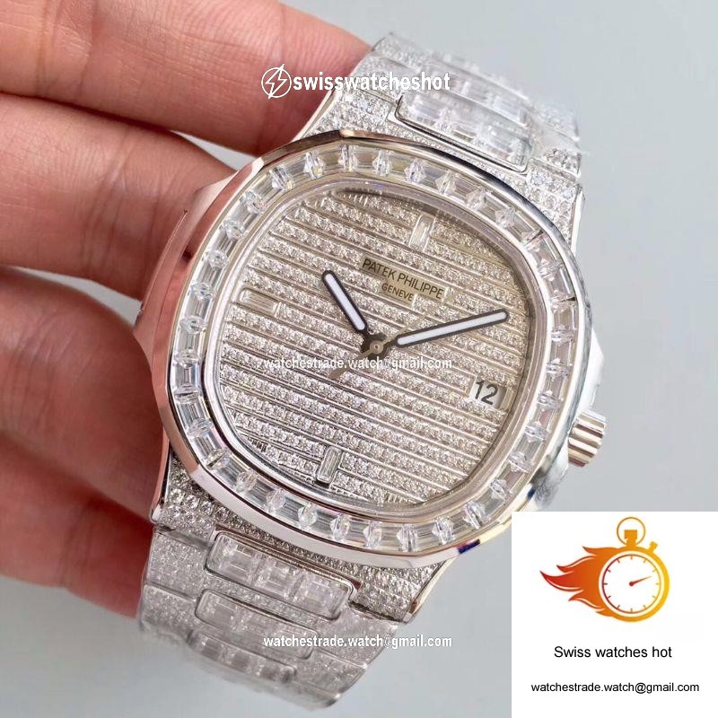 Patek Philippe Nautilus Jumbo 5719/1G-001 Diamonds Dial 3