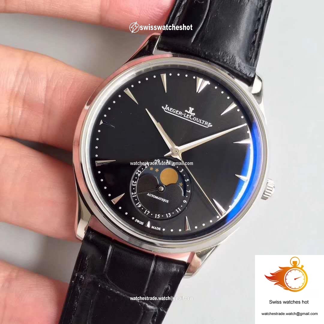 Jaeger-LeCoultre Master Ultra Thin Moon 1368470 ZF Factory Black Dial 3