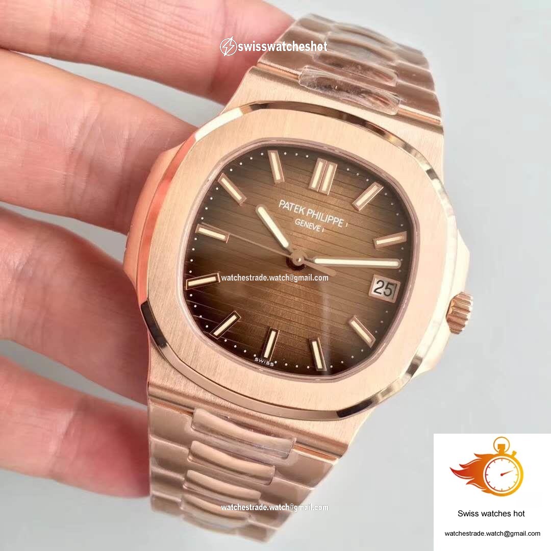 Patek Philippe Nautilus 5711/1R-001 PF Factory Rose Gold Chocolate Dial 3
