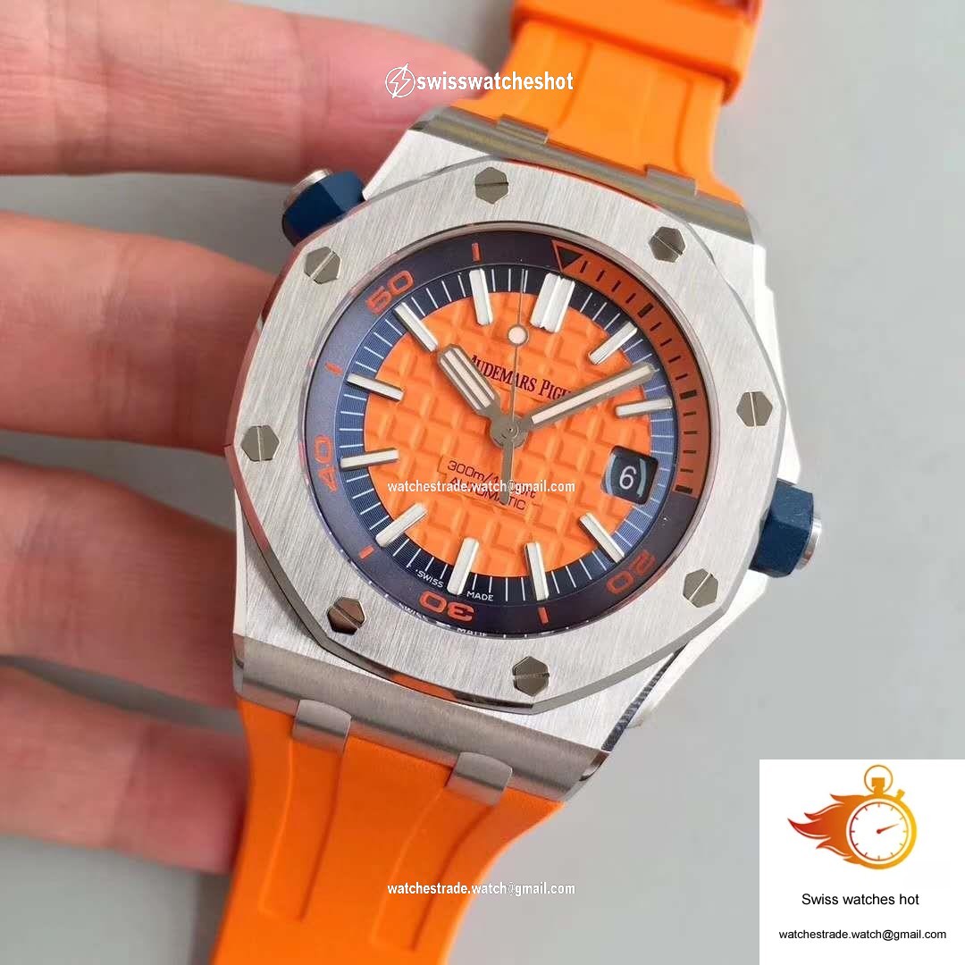 Audemars Piguet Royal Oak Offshore Diver 15710ST.OO.A070CA.01 JF Factory V3 Orange Dial 3