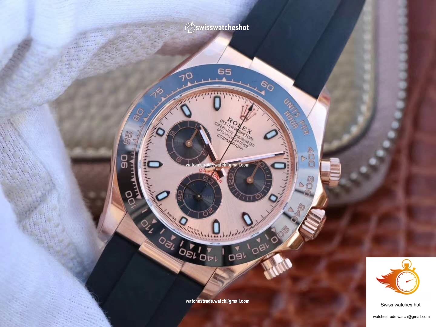 Rolex Daytona Cosmograph 116515LN Noob Factory Rose Gold Dial 3