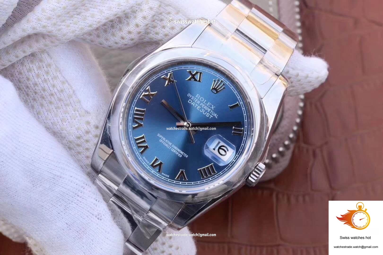 Rolex Datejust II 116334 36MM AR Factory Blue Dial 3