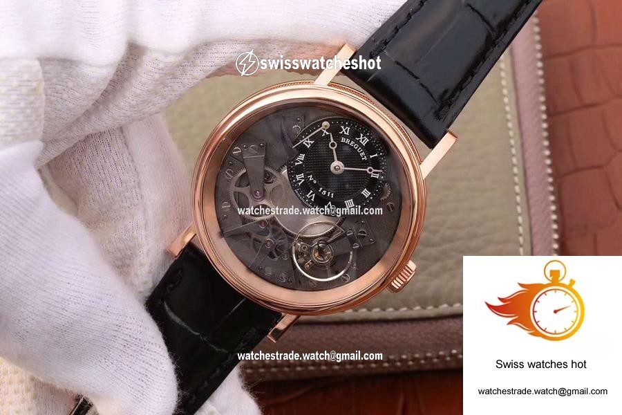 Breguet Tradition 7027 7027BR/R9/9V6 Rose Gold Grey Skeleton Dial 3