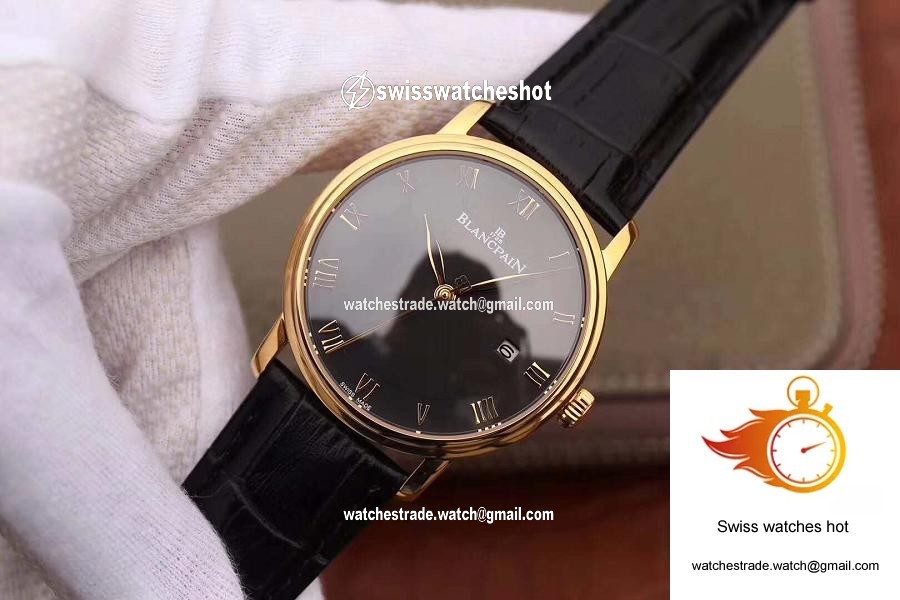Blancpain Villeret Ultraplate 6651-1127-55B ZF Factory Black Dial 3