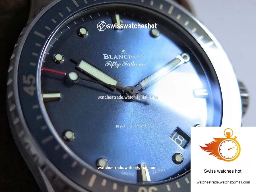 Blancpain Fifty Fathoms Bathyscaphe 5000-0240-O52A ZF Factory Blue Dial 3