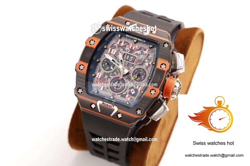 Richard Mille RM011-03 McLaren Automatic Flyback Chronograph KV Factory Skeleton Dial 3