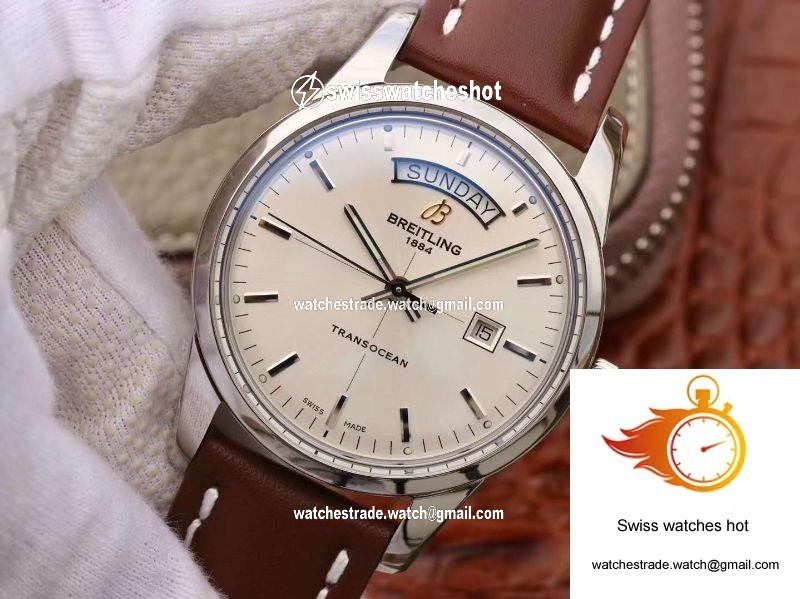 Breitling Transocean Day Date A4531012/G751/437X/A20BA.1 V7 Silver Dial 3