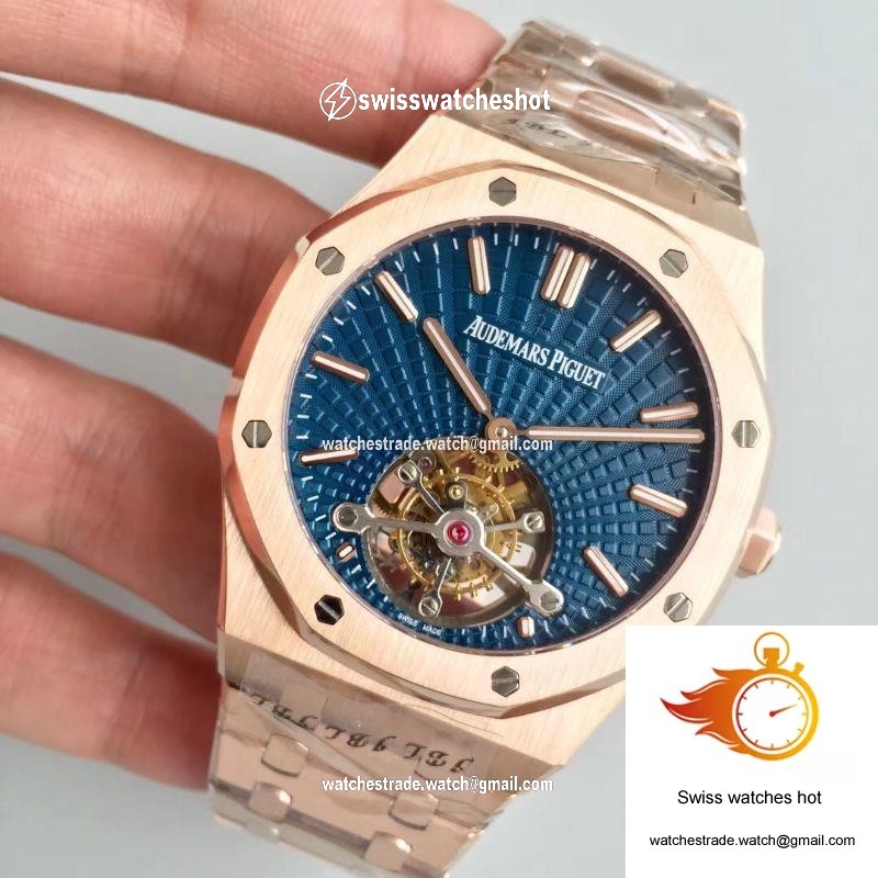 Audemars Piguet Royal Oak Tourbillon Extra Thin 26522 R8 Factory Blue Dial 3