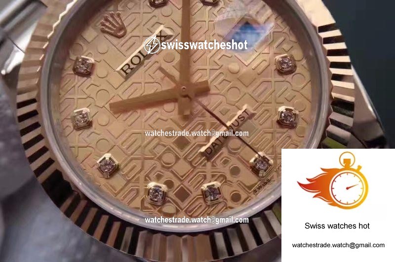 Rolex Datejust II 126333 41MM Diamond-studded Rose Gold Texture Dial 3