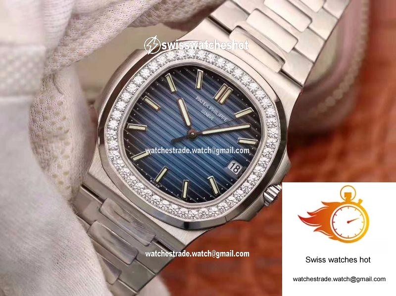 Patek Philippe Nautilus 5711 PF Factory Diamond Bezel Blue Dial 3