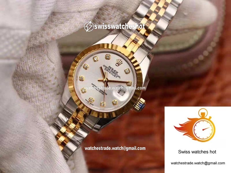 Rolex Lady Datejust 18K Gold 28MM Silver Dial 3