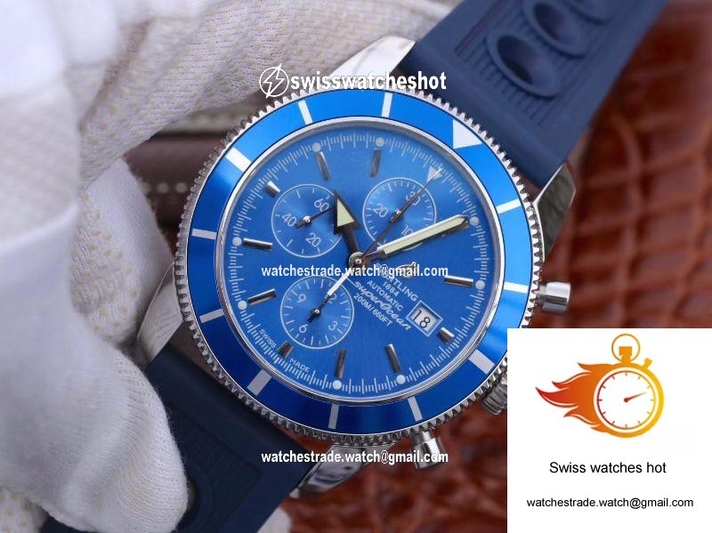 Breitling Superocean Heritage II Chronograph A1331216 OM Factory Blue Dial 3