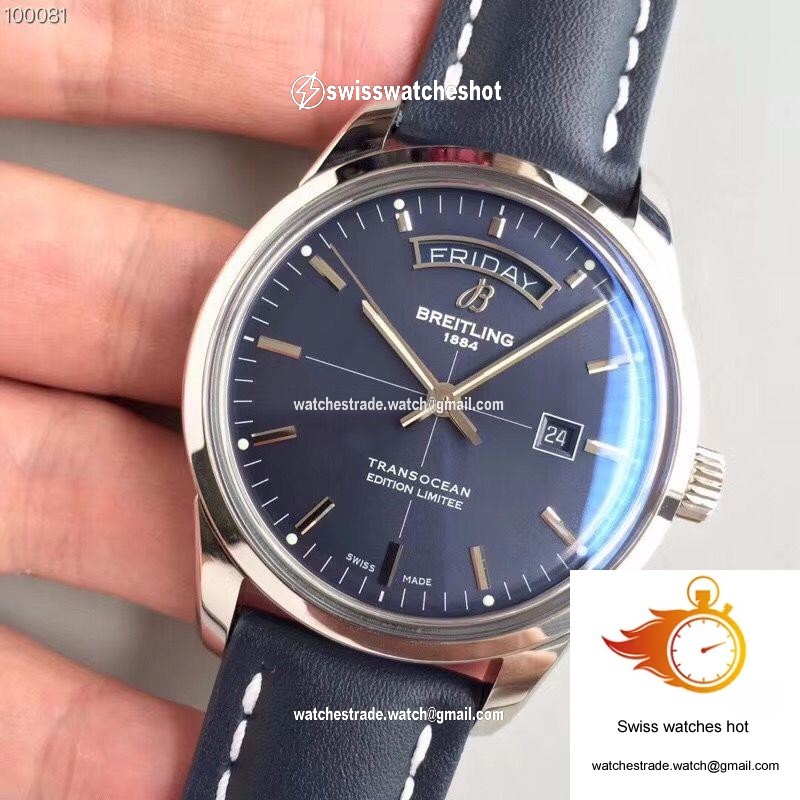 Breitling Transocean Day Date A453109T/C921/731P/A20BA.1 Blue Dial 3