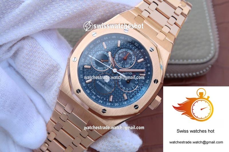 Audemars Piguet Royal Oak Perpetual Calendar 26574OR.OO.1220OR.02 JF Factory Blue Dial 3
