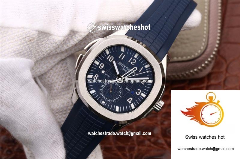 Patek Philippe Aquanaut Dual Time 5164A-001 MP Factory Blue Dial 3