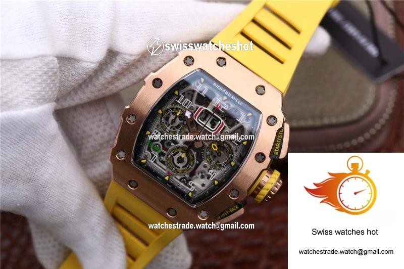 Richard Mille RM11-03 KV Factory Rose Gold Skeleton Dial 3