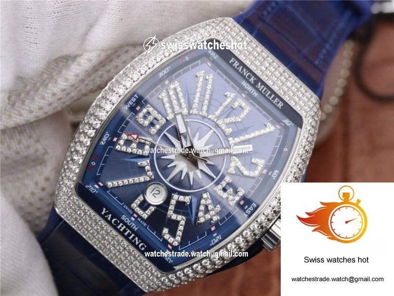 Franck Muller Vanguard V45.SC.DT.AC.BL Blue Dial 3