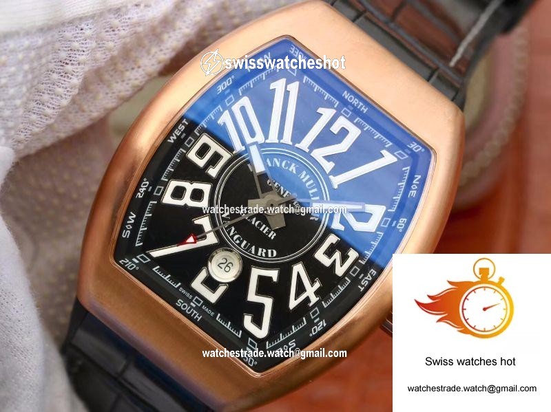 Franck Muller Vanguard V45-02 18K Rose Gold Black Dial 3