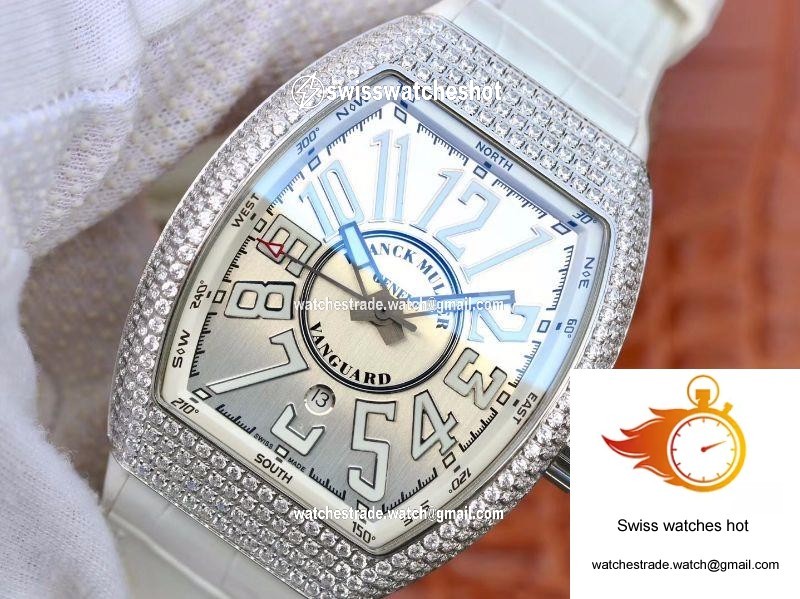Franck Muller Vanguard V45.SC.DT.D.NBR.CD.5N.NR Silver Dial 3