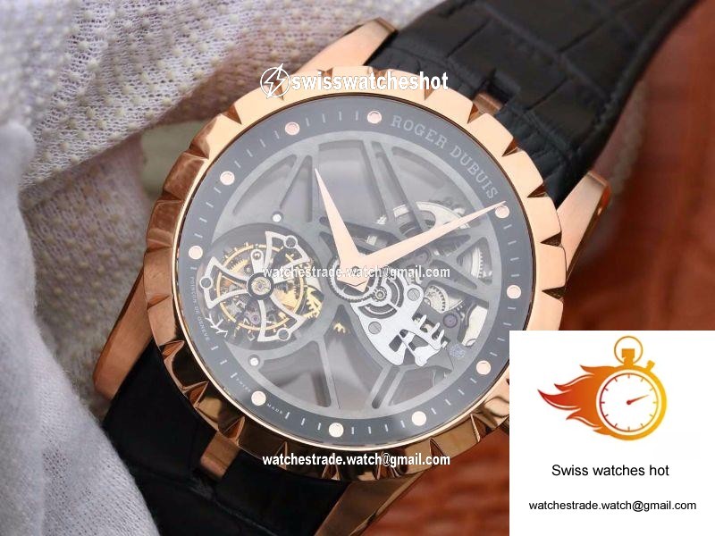 Roger Dubuis Excalibur Skeleton Flying Tourbillon RDDBEX0392 Grey Skeleton Dial 3