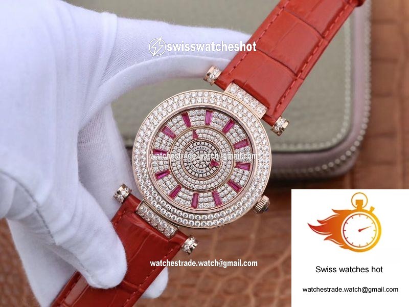 Franck Muller Double Mystery DM42D2RCD GS Factory Rose Gold Diamond Dial 3