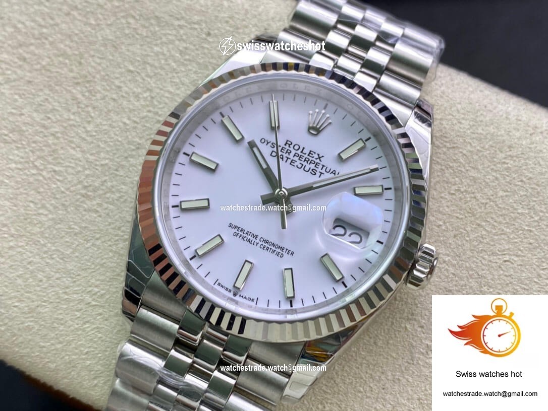 Rolex Datejust 36MM EW Factory Stainless Steel White Dial 3