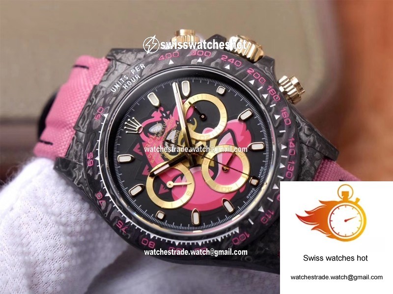 Rolex Daytona Cosmos Chronograph Carbon Fiber Edition Pink Exploded Dragon Dial 3