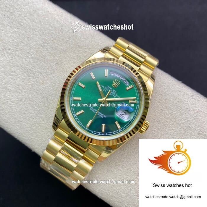 Rolex Day Date 118238 EW Factory Green Dial 4