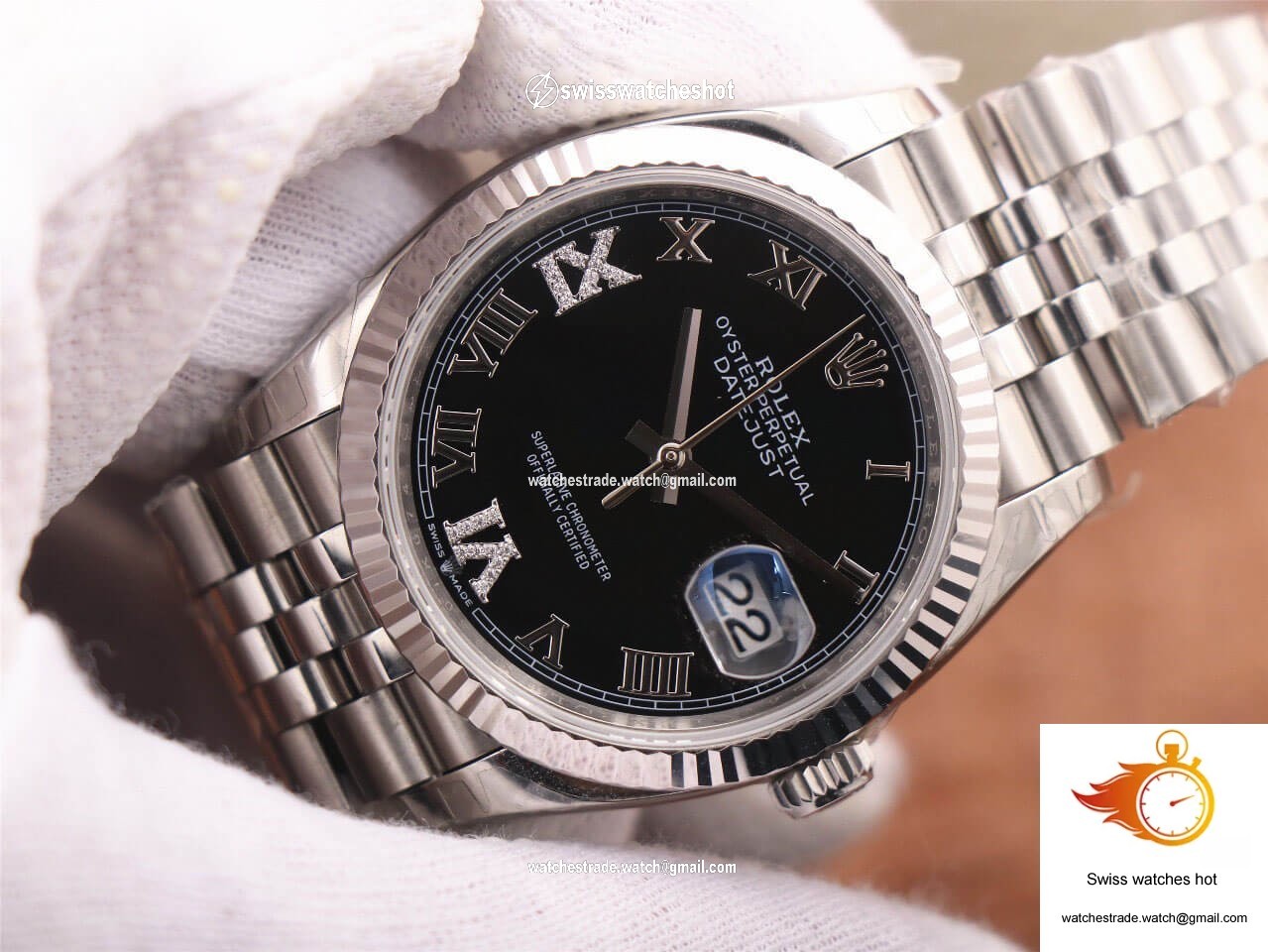 Rolex Datejust M126233 EW Factory Black Diamond-set Dial 4