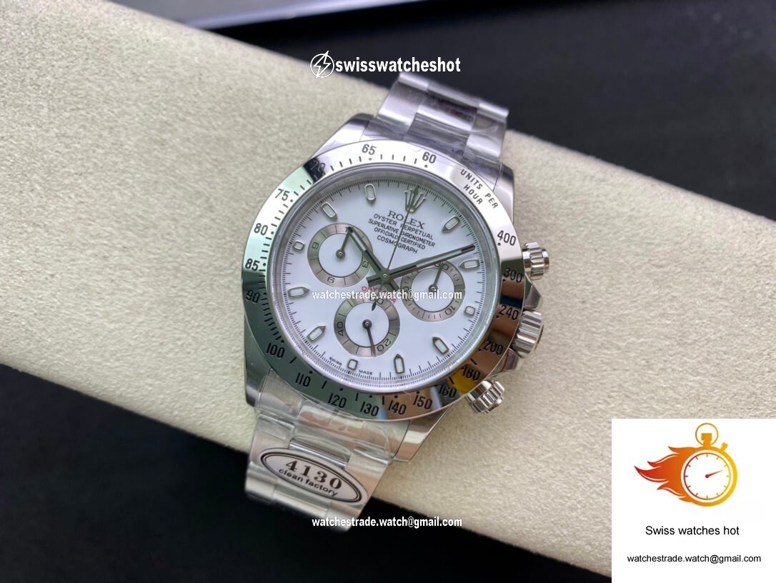 Rolex Cosmograph Daytona 116520LN Clean Factory White Dial 4