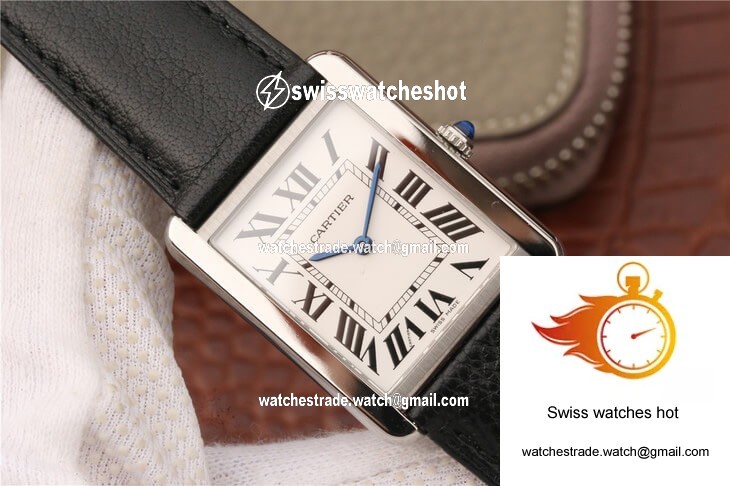 Cartier Tank WSTA0028 K11 Factory White Dial 4