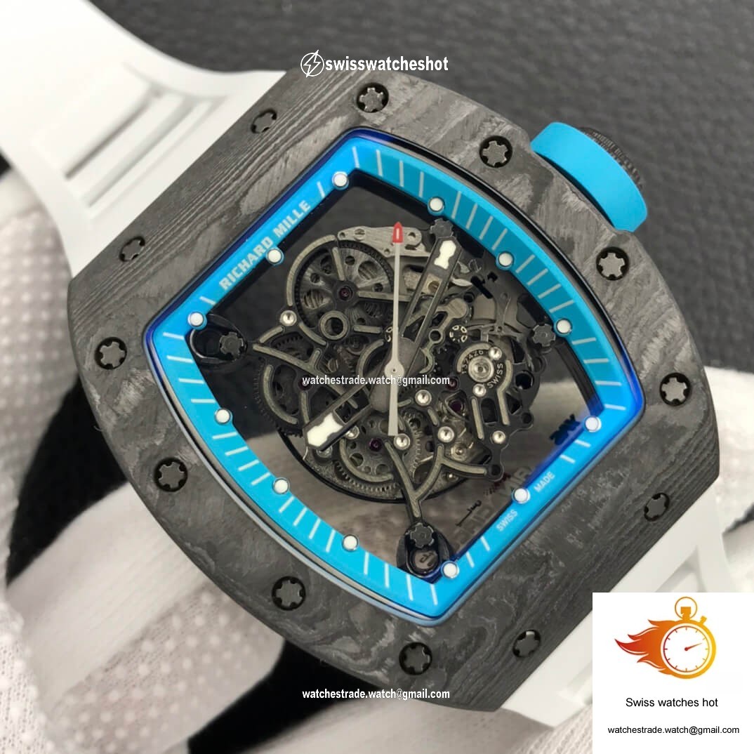 Richard Mille RM055 ZF Factory White Rubber Strap 4