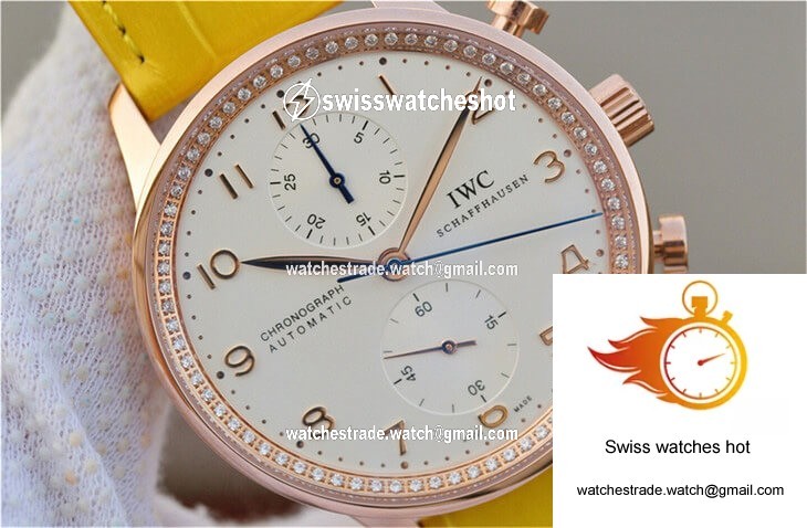 IWC Portuguese ZF Factory Yellow Cowhide Strap 4