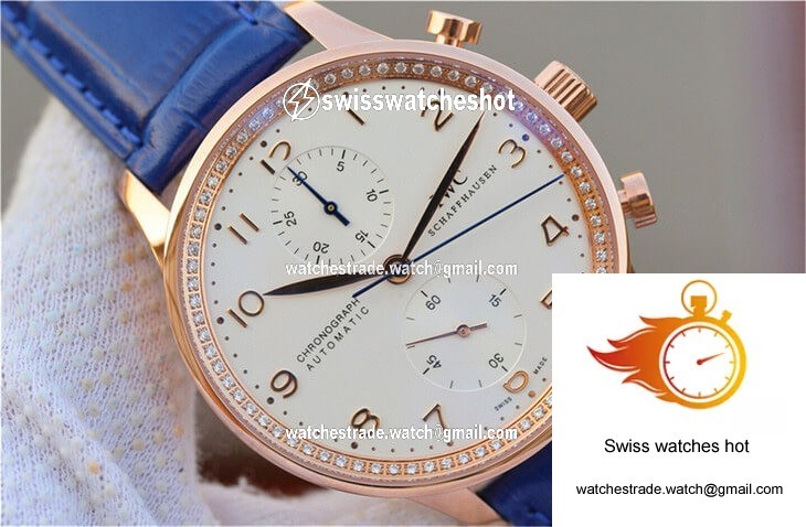IWC Portuguese ZF Factory Blue Cowhide Strap 4