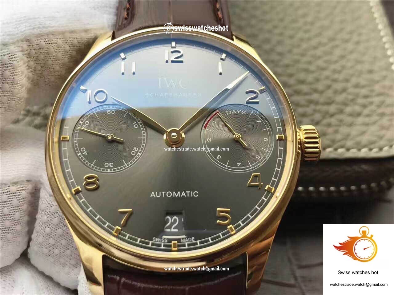IWC Portugieser IW500101 ZF Factory Yellow Gold Case 4