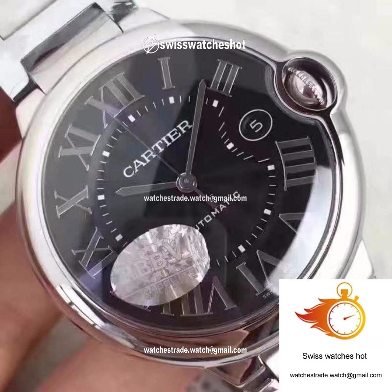 Cartier Ballon Bleu 42MM W6920042 V6 Factory Black Dial 4