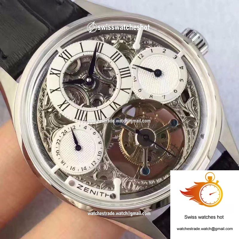 Zenith EP Calender Skeleton Tourbillon SS/LE White and Skeleton Dial 4